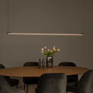 Lucide Braga - hanglamp met handbewegingssensor - 150 x 5 x 207,9 cm - 36W dimbare LED incl. - koffie