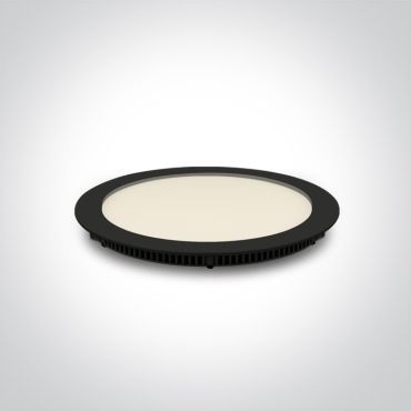 ONE Light Round Recessed Panels - inbouwspot - Ø 22,3 x 2,2 cm - 18W LED incl. - IP40 - zwart - CCT