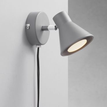 Nordlux Eik 9 - wandspot met schakelaar - 8,6 x 11 cm - grijs