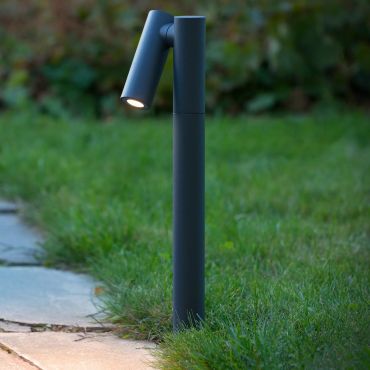 Lucide Tatum - tuinspot - 10 x 14 x 43 cm - 4,5W LED incl. - IP65 - antraciet