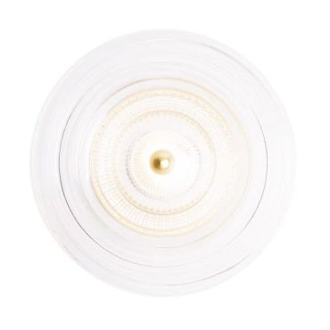 Maxlight Lipari - opbouw wandlamp - Ø 16 x 9,5 cm - 6W LED incl. - geborsteld goud