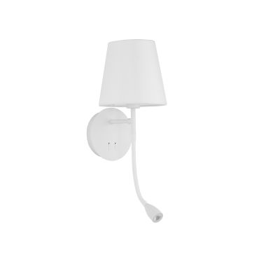 Nova Luce Nia - wandverlichting met schakelaar - 19 x 16 x 30 cm - 3W LED incl. - wit