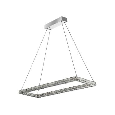 Searchlight Clover - hanglamp - 80 x 26 x 120 cm - 30W LED incl. - chroom
