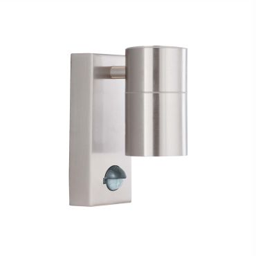 Searchlight Poole - buiten wandverlichting met sensor - 7 x 15 cm - IP44 - roestvrij staal