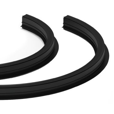 VK Lighting Eiva - magnetisch railsysteem - R50 gebogen inbouwprofiel voor 12 mm gipsplaat - 5,48 x 5,25 cm - DALI dimbaar - zwart
