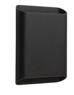 Artdelight Diaz - wandlamp - 4 x 14,5 x 20 cm - 2 x 6W LED incl. - IP65 - zwart