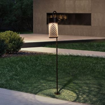 Nova Luce Motley - tuinpaal - Ø 10 x 100 x 18,5 cm - 9W LED incl. - IP65 - zandzwart