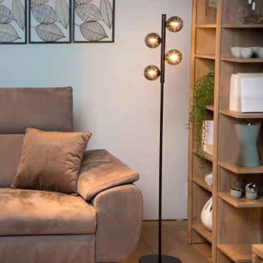 SHOWROOMMODEL - Lucide Tycho - staanlamp - 154 cm - zwart