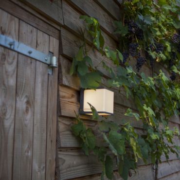 Lutec Doblo - buiten wandverlichting - 15 x15 x15 cm - 19,1W LED incl. - IP54 - donkergrijs
