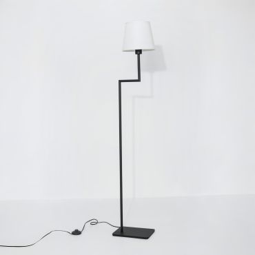 Nova Luce Savona - staanlamp - 35 x 18 x 150 cm - wit en zand zwart