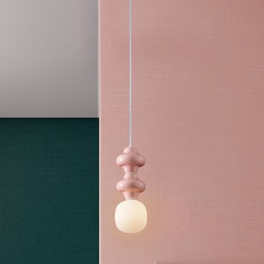 Nova Luce Clio - hanglamp - Ø 18 x 198 cm - geel en opaalglas