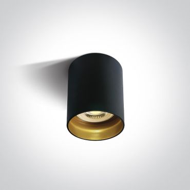ONE Light GU10 Dark Light - opbouwspot 1L - Ø 6,8 x 9,5 cm - zwart