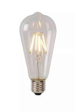 Lucide LED class B filament lamp - Ø 6,4 x 14,6 cm - E27 - 7W dimbaar - 2700K - transparant