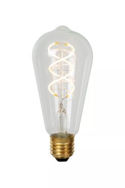 Lucide LED filament lamp - Ø 6,4 x 14,6 cm - E27 - 4,9W dimbaar - 2700K - transparant