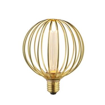Searchlight Deco LED - Ø 12,5 x 16 cm - E27 - 3,5W dimbaar - 1800K - goud