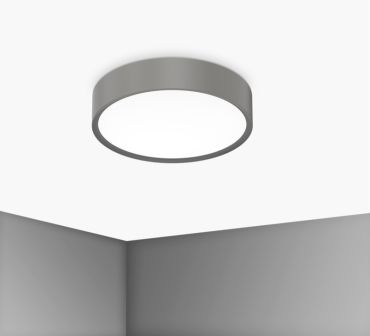 Century Italia Blanca Luxe - plafondlamp - Ø 30 x 7 cm - 17W LED incl. - grijs