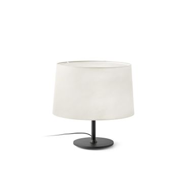 Faro Windsor - tafellamp - Ø 48,5 x 51 x 29 cm - mat zwart en linnen