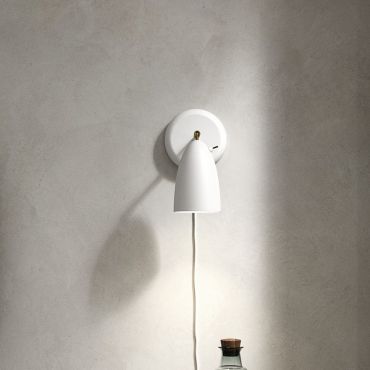 Design for the People Nexus 2 - wandverlichting met schakelaar - 19 x 10 x 22 cm - wit en grijs