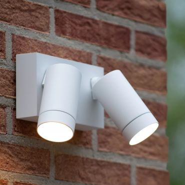 Lucide Taylor - buiten wandverlichting met sensor - 18 x 10 x 15,6 cm - IP44 - wit