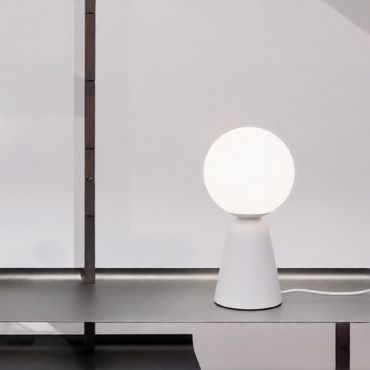 Nova Luce Zero - tafellamp - Ø 10 x 20 cm - wit
