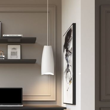 Airfree Lamp 80 - hanglamp met luchtreiniger - werkt tegen virussen, allergieën en meer - Ø 18,5 x 225 cm - 9W LED incl. - wit