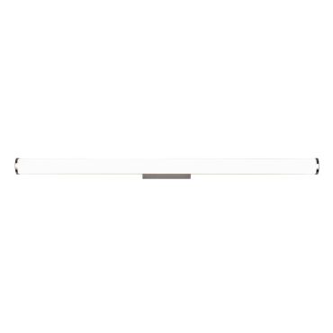 Searchlight Veritas - wand/plafondlamp - 90 x 5 cm - 18W LED incl. - IP44 - chroom en opaal