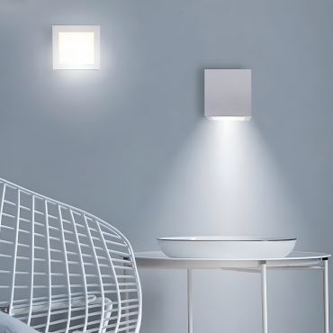 New Garden Box 8 - oplaadbare wand/plafondlamp - 7,5 x 7,5 x 7,5 cm - wit