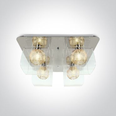 ONE Light Cube Range - opbouwspot 4L - 40 x 40 x 17,5 cm - chroom