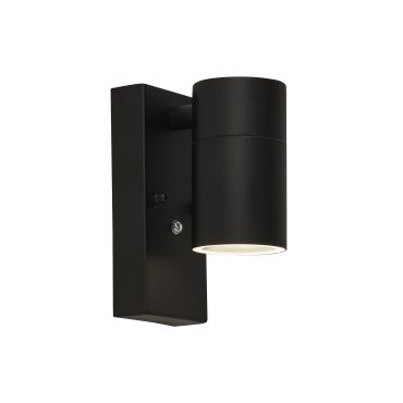 Searchlight Highbridge - buiten wandverlichting met dag/nacht sensor - 7 x 15 cm - IP44 - zwart