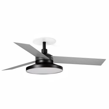 Faro Cruiser Tak 3 S - plafondventilator met licht en inbouwrozet - Ø 106 cm - mat zwart - 2700K