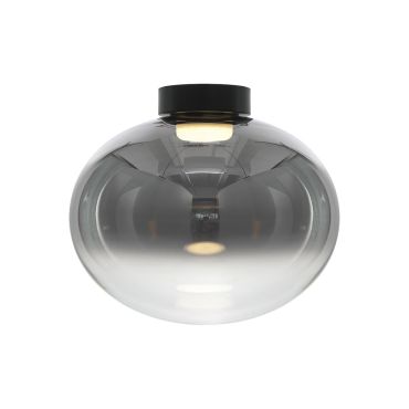 VK Lighting Iori - plafondlamp - Ø 40 x 35 cm - 11W LED incl. - zwart en rookgrijs