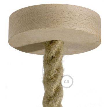 Creative Cables - houten plafondrozet - Ø 12 x 3,2 cm - bruin