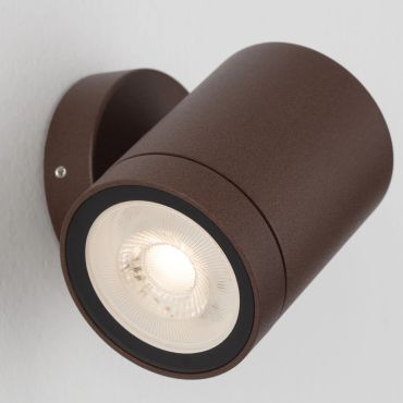 Nova Luce Vilua - buiten wandlamp - Ø 6 x 9,7 cm - IP54 - corten