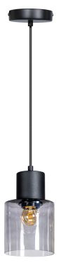 ETH Sledge Glass - hanglamp - Ø 12 x 218 cm - gerookt