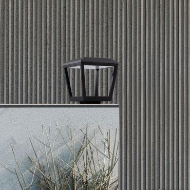 Nova Luce Opu - sokkellamp - 24 x 26 x 24 cm - 15W LED incl. - IP65 - donker antraciet