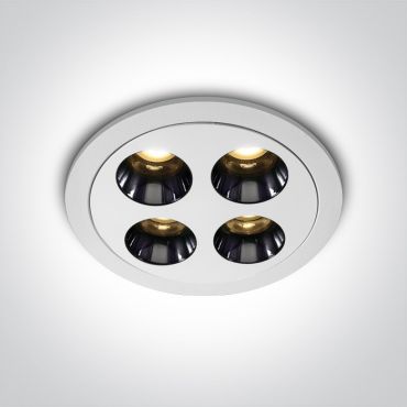ONE Light Mirror Dark Light Range - inbouwspot - Ø 85 mm, Ø 75 mm inbouwmaat - 10W LED incl. - wit