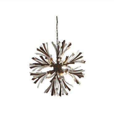 TWEEDEKANS - Searchlight Shake - hanglamp - Ø 66 x 150 cm - geborsteld zwart goud