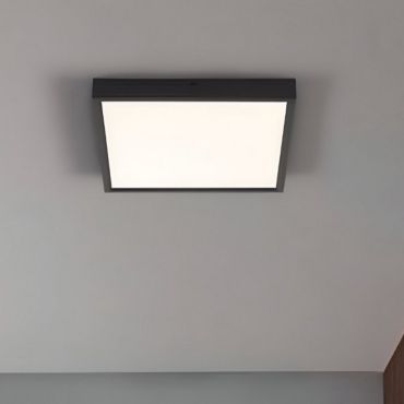 Nova Luce Itos - plafondlamp - 40 x 40 x 4,5 cm - 32W LED incl. - zandzwart