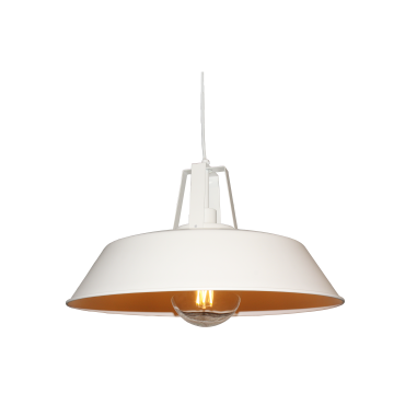 Artdelight Nero - hanglamp - Ø 45 x 175 cm - wit