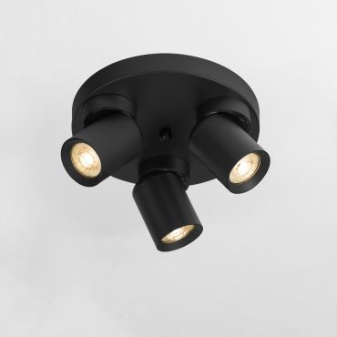 Nova Luce Amecy - opbouwspot 3L - Ø 22 x 12,5 cm - zandzwart