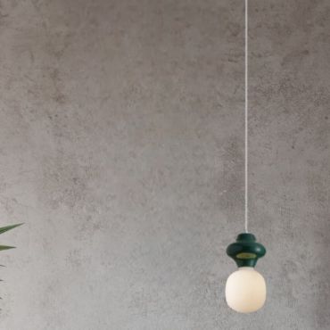 Nova Luce Clio - hanglamp - Ø 18 x 198 cm - jaspis en opaalglas