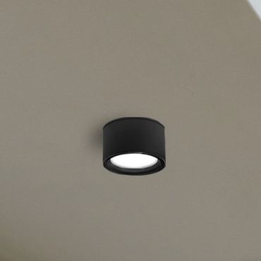 Nova Luce Focus - buiten plafondlamp - Ø 10 x 6,5 cm - IP54 - zwart