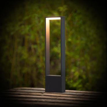 Lucide Goa - tuinpaal - 15 x 6 x 60 cm - 6,5W LED incl. - IP54 - antraciet