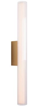 Maxlight Fayette - opbouw wandlamp - 12 x 6 x 61 cm - 12W LED incl. - IP44 - goud