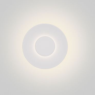 Nova Luce Cico - buiten wandverlichting - Ø 24 x 4,8 cm - 12W LED incl. - IP65 - zandwit