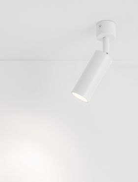 Nova Luce Mor - opbouwspot - Ø 4 x 17 cm - wit