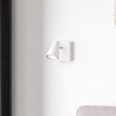 Nova Luce Dublin - wandverlichting met schakelaar - 15 x 10 cm - zandwit