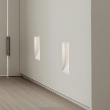 Nova Luce Eurona - inbouw wandverlichting - 16,5 x 8 cm - wit gips