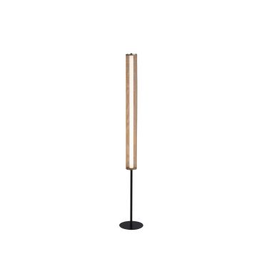 Searchlight Thread - vloerlamp - Ø 22 x 156 cm - 3 stappen dimbaar - 27W LED incl. - goud en mat zwart
