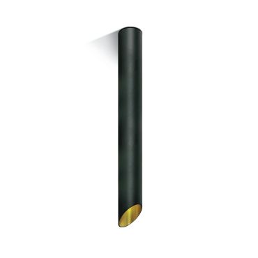 ONE Light Decorative Cut Cylinders - opbouwspot 1L - Ø 6 x 50 cm - zwart en goud